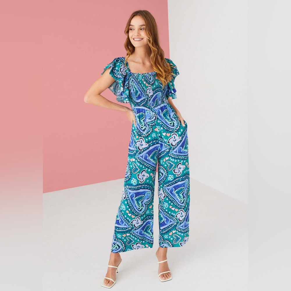 Alivia The Kait Jumpsuit floral spring Size Women’s Small Boutique NEW